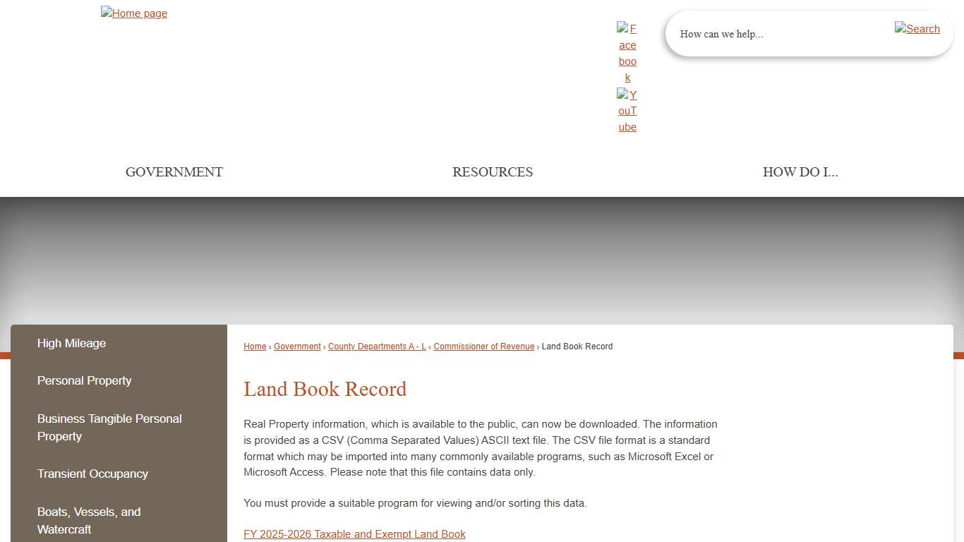 Land Book Record Mecklenburg County, VA